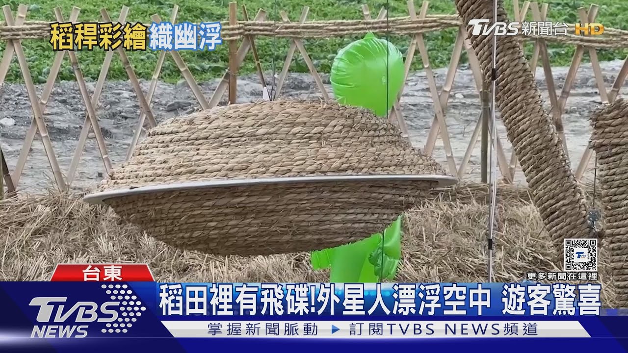 稻田裡有飛碟!外星人漂浮空中 遊客驚喜