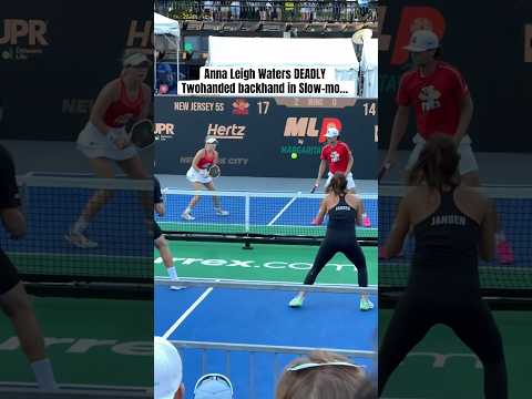 Anna Leigh Waters deadly twoey in slow-mo. See how she does it! #pickleball #pickleballhighlights