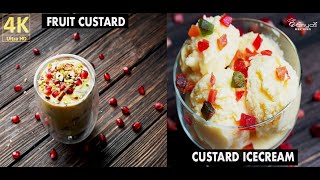 Homemade Fruit Custard Recipe | Yummy Custard Ice Cream 