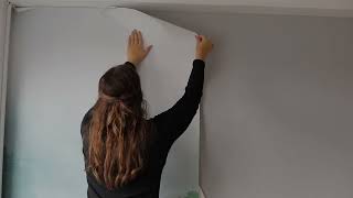 How to hang a peel & stick wall mural from Happywall in two minutes