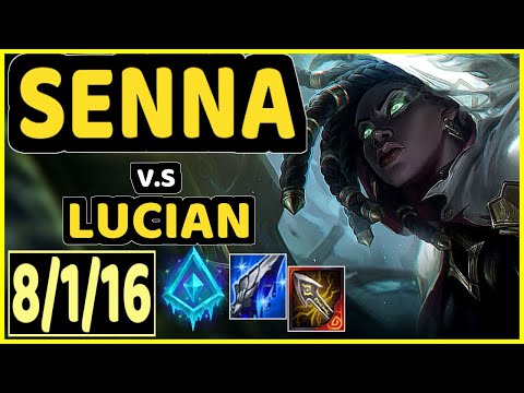 KLAUS (SENNA) vs LUCIAN - 8/1/16 KDA BOTTOM ADC CHALLENGER GAMEPLAY - BR