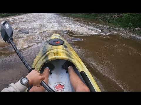 Paddling the Brokenhead River (Lots of Rapids & Tip over)