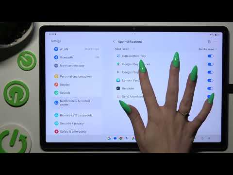 How to Turn On/Off App Notifications on LENOVO Tab P12