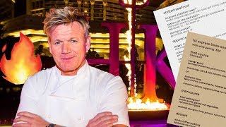 Gordon Ramsay&#39;s HELL&#39;S KITCHEN Restaurant Menu Prices Vegas