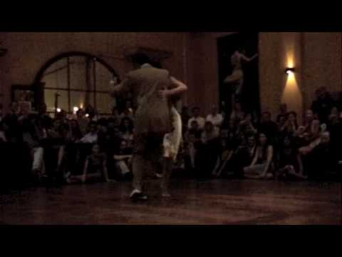  Fabian Peralta  and  Virginia Pandolfi  are  dancing  to  the  tango  "  Llorar Por Una Mujer  "