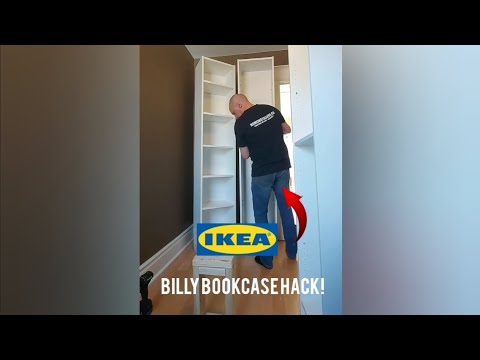 IKEA Billy bookcase corner unit built in