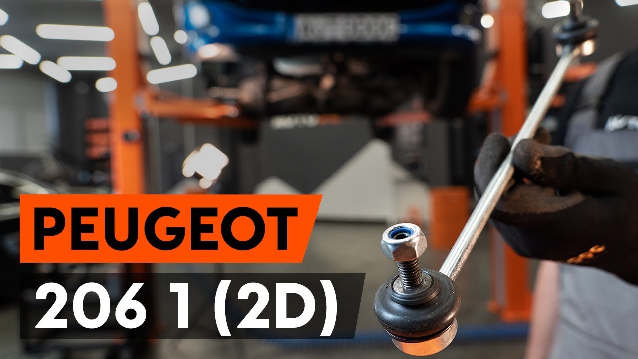 Hoe stabilisatorstang vooraan vervangen bij een Peugeot 206 CC 2D – Leidraad voor bij het vervangen