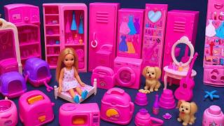 Download lagu 951 Minutes Satisfying with Unboxing Barbie Doll Pink Bedroom,Kitchen Collection Review Toys | ASMR mp3