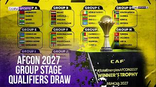 AFCON 2027 Group Stage Qualifiers Draw