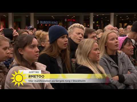 Här framför Idol-gänget "We are the world" under #MeToo-manifestationen - Nyhetsmorgon (TV