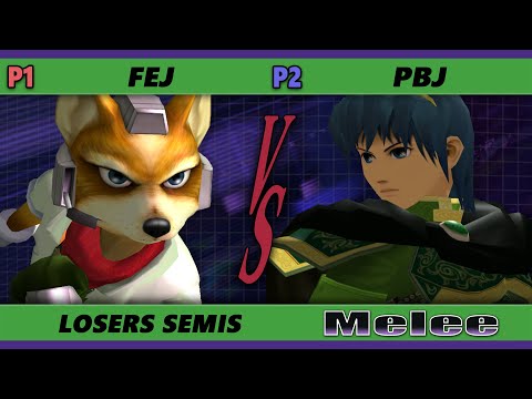 S@X 450 Losers Semis - PBJ (Marth) Vs. Fej (Falco, Fox) Smash Melee - SSBM