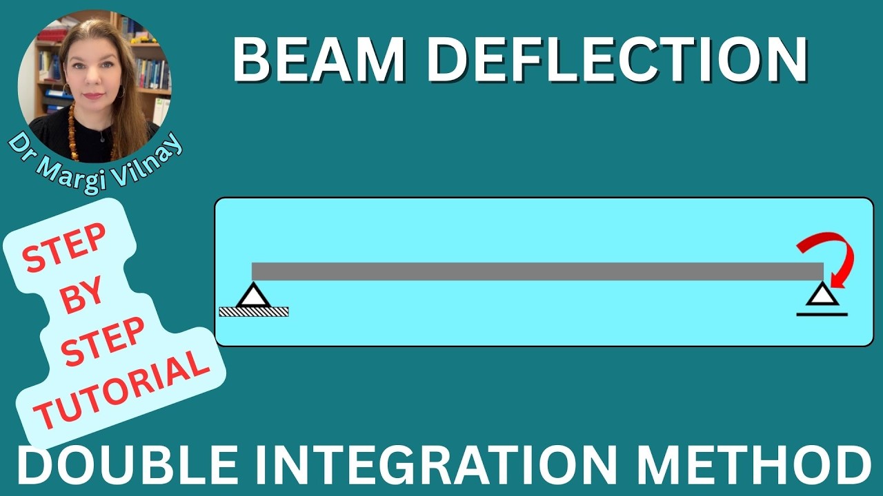 Beam Deflection | Double Integration Method Tutorial | Step-by-Step Example – Concentrated Moment