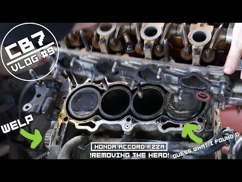 Head Removal, well.. its better than I hoped // F22A6 [1990 Honda Accord]