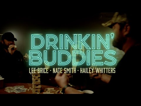 Lee Brice - Drinkin' Buddies feat. Hailey Whitters & Nate Smith (Official Lyric Video)