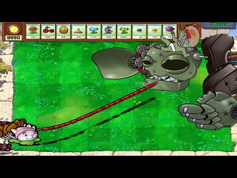 1 Cattail vs 99 Dr.Zomboss  vs Gargantuar Epic Hack PVZ