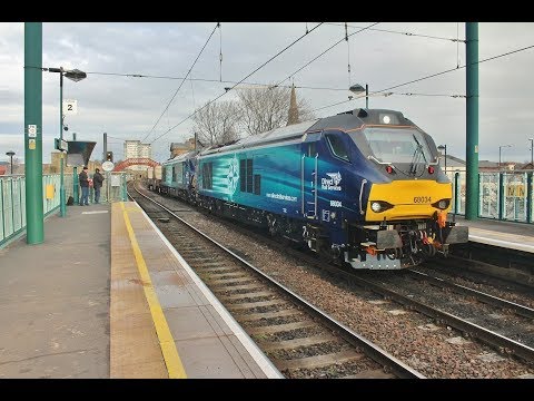 DRS Class 68s Nos 68034 & 68033 - Heworth & St Peter's - 1st February 2018