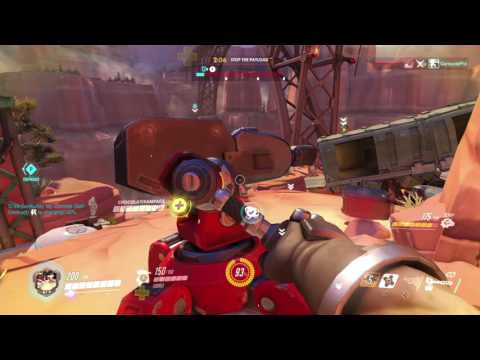 Overwatch MP gameplay (June 2016) pt12 - Torbjorn Turrent MADNESS on Route 66