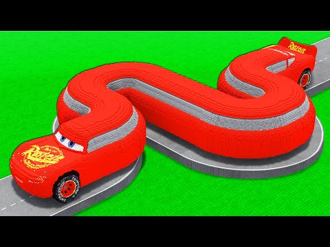 LONG CARS vs ZIG ZAG ROAD in Teardown