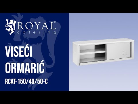 videozapis - Viseći ormarić - 1.500 x 400 x 500 mm - nosivost 75 kg po odjeljku - Royal Catering