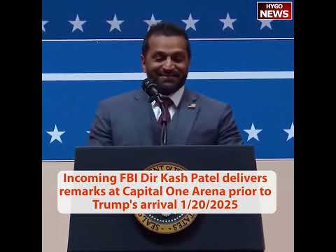 Incoming FBI Dir Kash Patel remarks at Capital One Arena: not standing here BC color of my skin