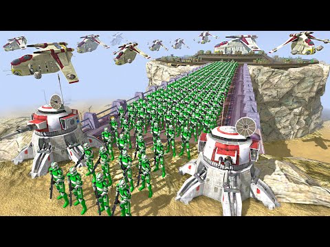 Can Clone Army hold BRIDGE FORTRESS vs Droid Invasion?! - Men of War: Star Wars Mod