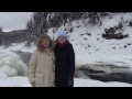 Водопад Кивач зимой 