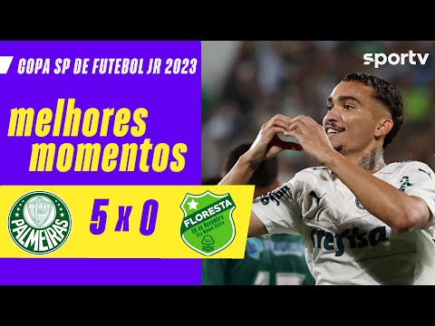 Gols e lances de Palmeiras x Floresta
