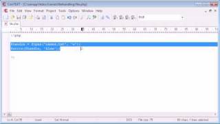 Beginner PHP Tutorial - 77 - File Handling: Writing to a File