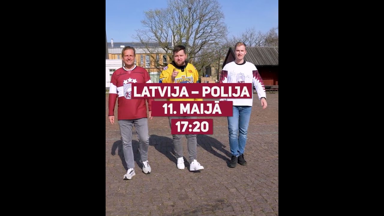 Seko līdzi Latvijas izlases spēlēm hokejā Ventspils Tirgus laukumā
