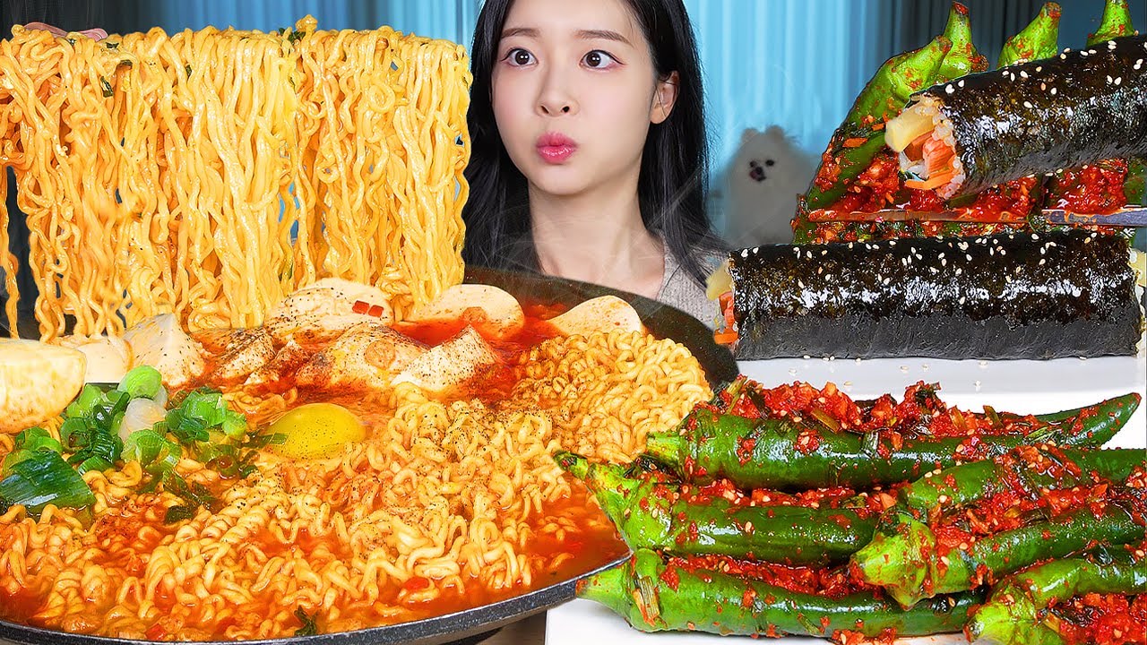 ASMR MUKBANG | 취향저격 새로 나온 신라면골드 ☆ 순두부신라면 & 매운 고추김치 먹방! Soft Tofu Shin Ramyun & Spicy