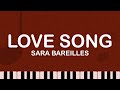 Sara Bareilles -  Love Song (Lyrics / Lyric Video)