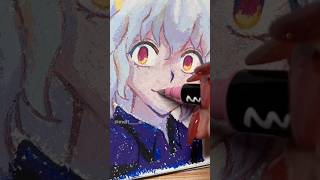 【イラスト】クレヨンでHUNTER×HUNTERネフェルピトー描いてみた🐱#イラスト #イラストメイキング #oilpastel #illustration #shorts