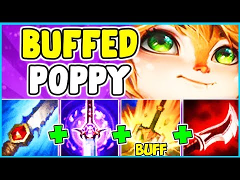 *NEW BUFF* Q DEALS 2X DAMAGE TO MONSTERS! POPPY FULL LETHALITY BUILD JUNGLE League Of Legends S10