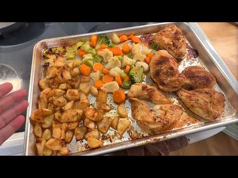Easy Chicken Dinner Recipes - Chicken And Potatoes! | Sheet Pan Roast Dinner Everyone Loves!