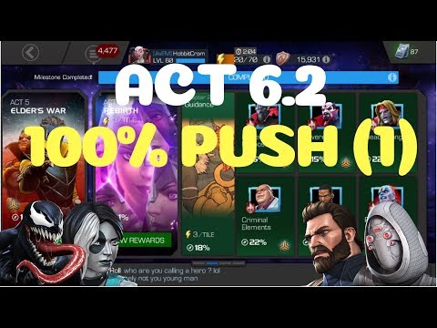 Act 6.2 100% Push (1) Cont. - Let's Start With 6.2.1!!! - Marvel Contest of Champions