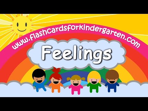 Learn Feelings & Emotions in 4K - Vocabulary - Flashcards for Kindergarten .com!