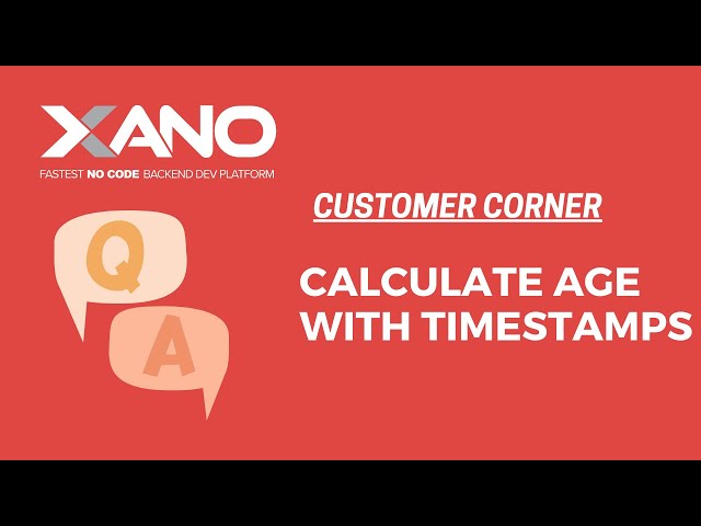 Calculate age with timestamps