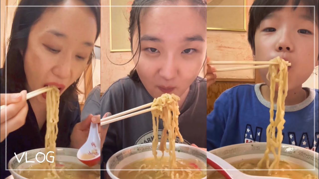 [日本生活VLOG][日本語字幕]新横浜にあるラーメン博物館でおなかがいっぱい！韓国人家族の日本生活。