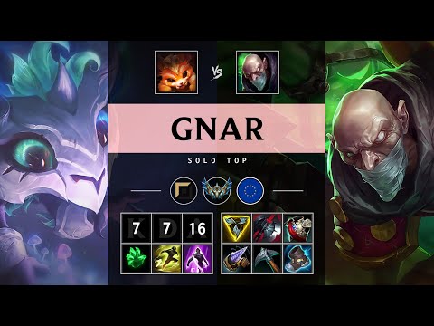 Gnar Top vs Singed - EUW Challenger Patch 25.17