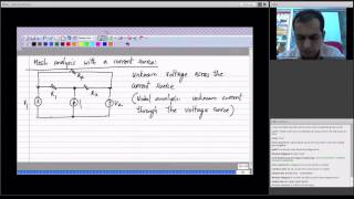 Mod-01 Lec-08 Mesh analysis of a circuit with resistors and voltage sources;