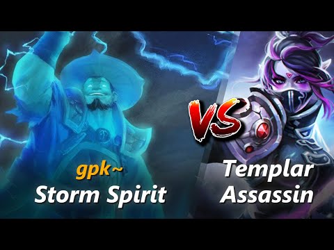 How to Storm Spirit mid vs Templar Assassin (feat. gpk~) | First 10 minutes