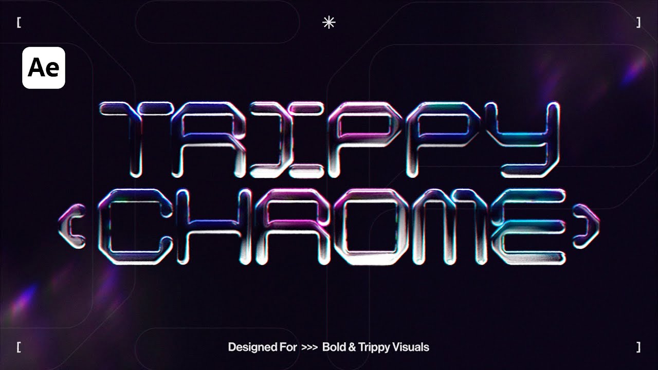 Trippy Chrome Text Effect in After Effects (Beginner Friendly)