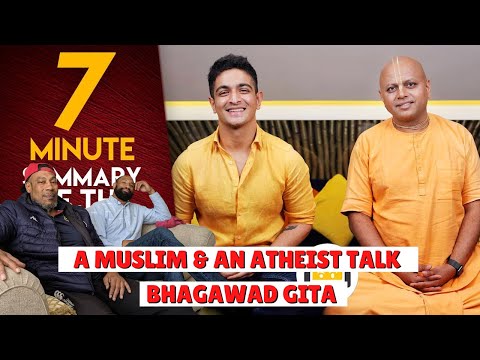 A Muslim Dad & Atheist Son Reacts To: Monk Explains Bhagawad Gita In 7 Minutes