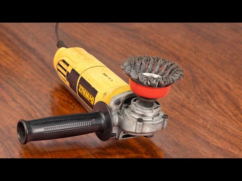Part of a video titled HOW TO USE ANGLE GRINDER WITHOUT HARMING YOURSELF