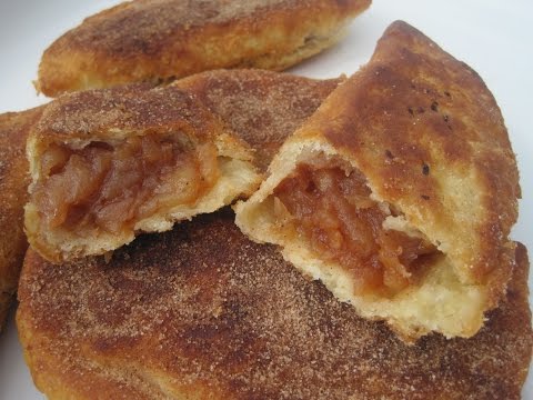 FRIED APPLE PIES from an IRON SKILLET - How to make FRIED APPLE PIES Recipe
