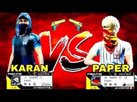 PAPER 🖥⚡VS⚡KARAN 📲 Desert Eagle 1 shot #nonstopgaming