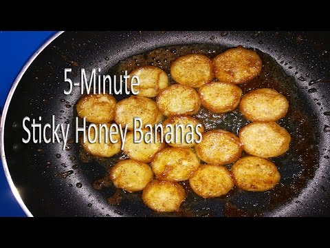 5-Minute Sticky Honey Bananas - Easy cooking recipes Video