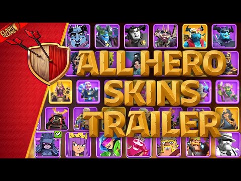 All Hero Skins Compilation | Every Trailer (upto September 2025)| Clash of Clans | Clashflict
