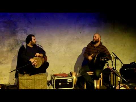 Pedram Khavar Zamini and Robbie Harris jamming at Tarab soundcheck