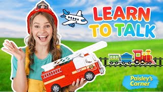 Learn to Talk for Toddlers - Vehicles, Cars & Trucks Puzzle 🚒 | Toddler Time with Silly Miss Lily